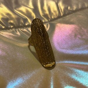 Gold Plated Long Shield Size 8